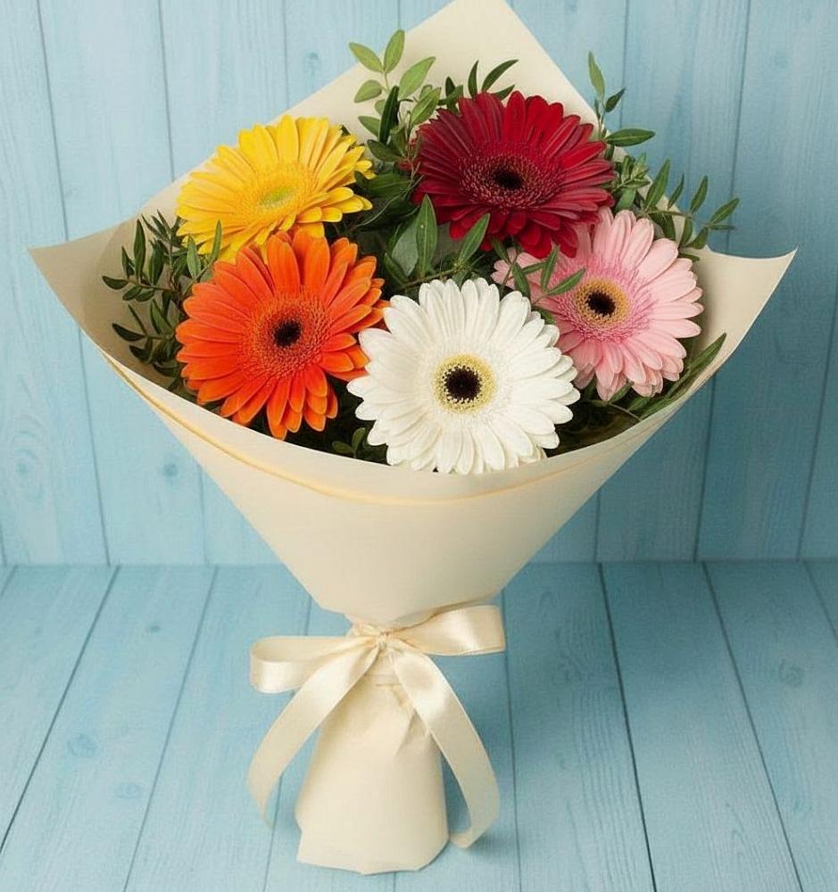 Букет цветов из: Герберы в Комсомольском Воронежской области