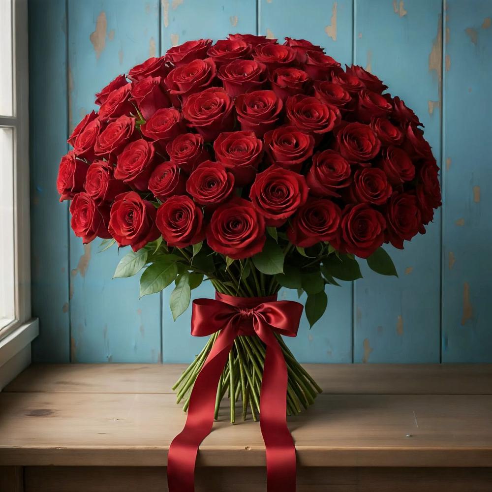 Букет Красные розы Блэк Меджик в Комсомольском Воронежской области