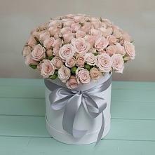 Цветочная композиция из Розы в шляпной коробке #REPLACE_PRED# Комсомольском Воронежской области