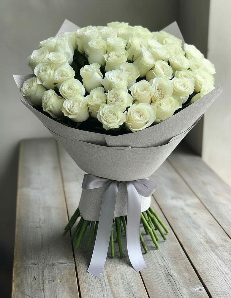Букет 35 Белых роз в Комсомольском Воронежской области