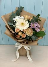 Букет цветов из:  Герберы и Хризантемы в Комсомольском Воронежской области