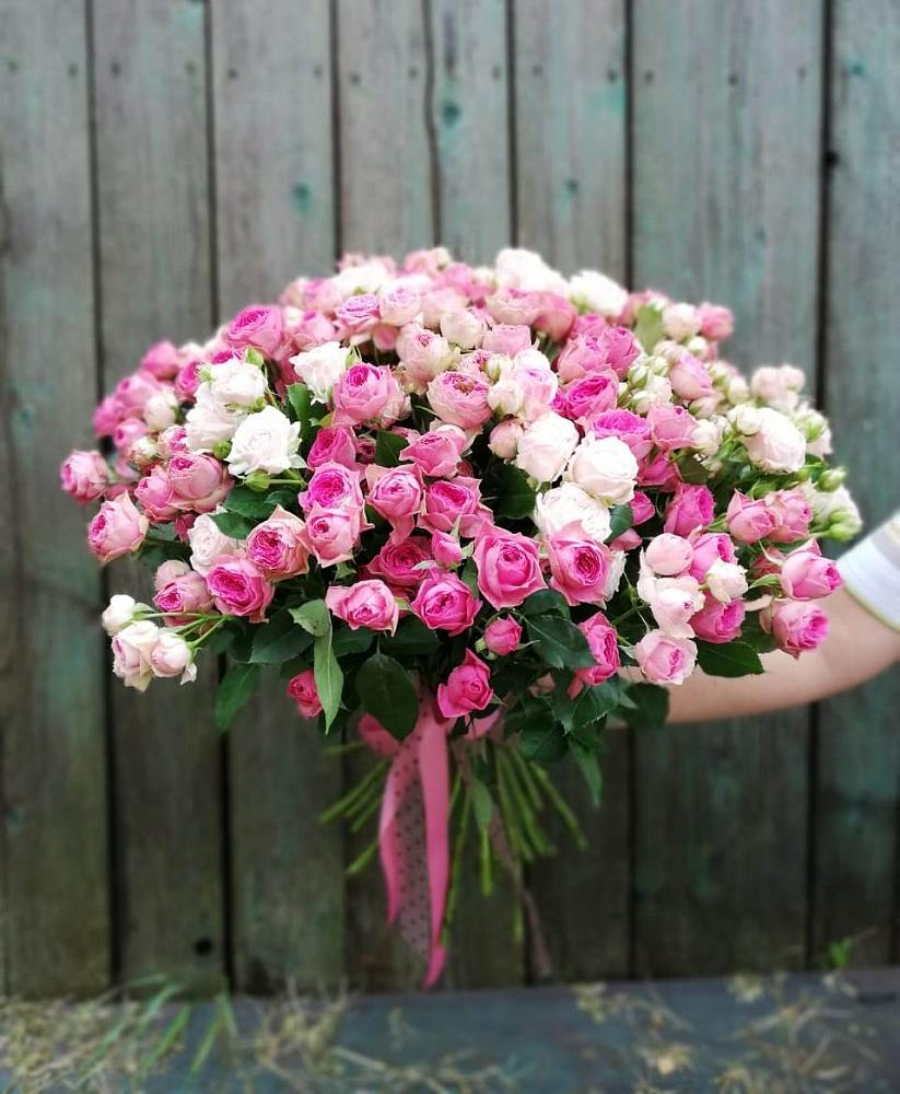 Букет Розовые кустовые розы Натали и Лав Лидия в Комсомольском Воронежской области