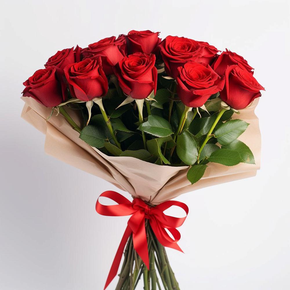 Букет 11 Красных роз Эдлесс Лав в Комсомольском Воронежской области